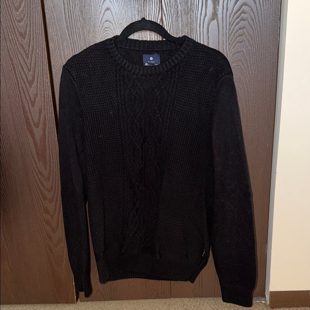 Ben Sherman Men's Black Knit Crewneck Sweater - size L